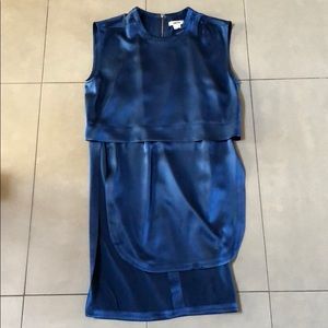 Blue helmet Lang dress tunic